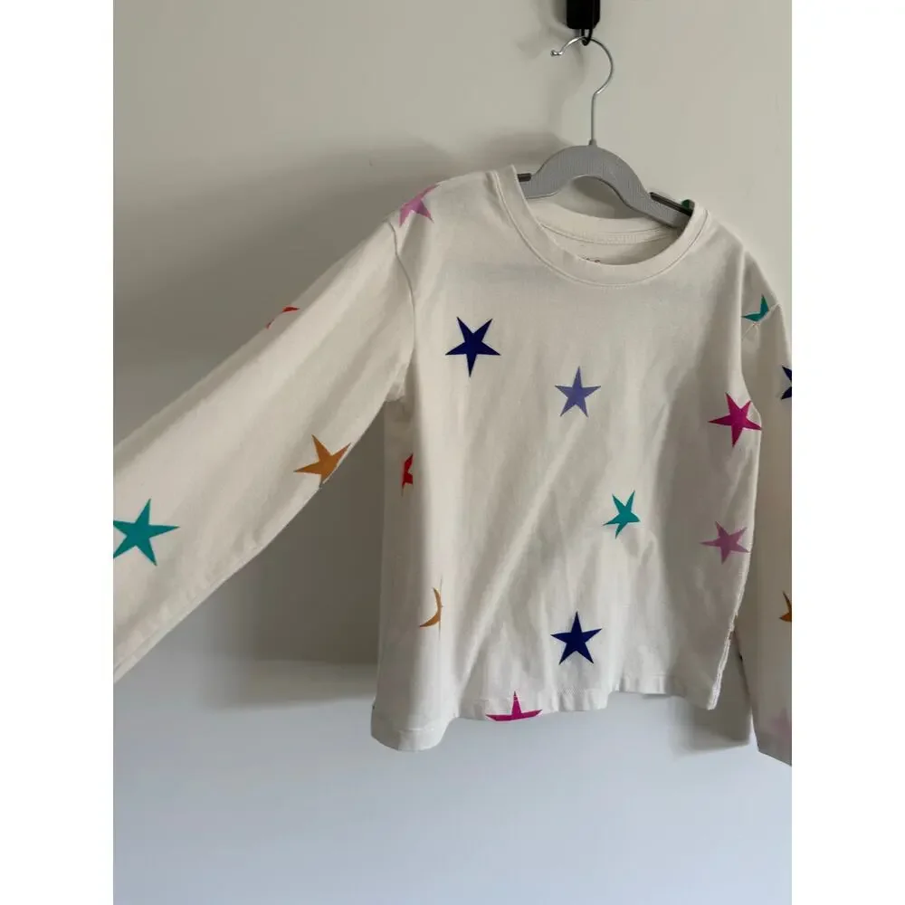 $8 Cat & Jack Star Print Long Sleeved Tee - girls Small (6/7)